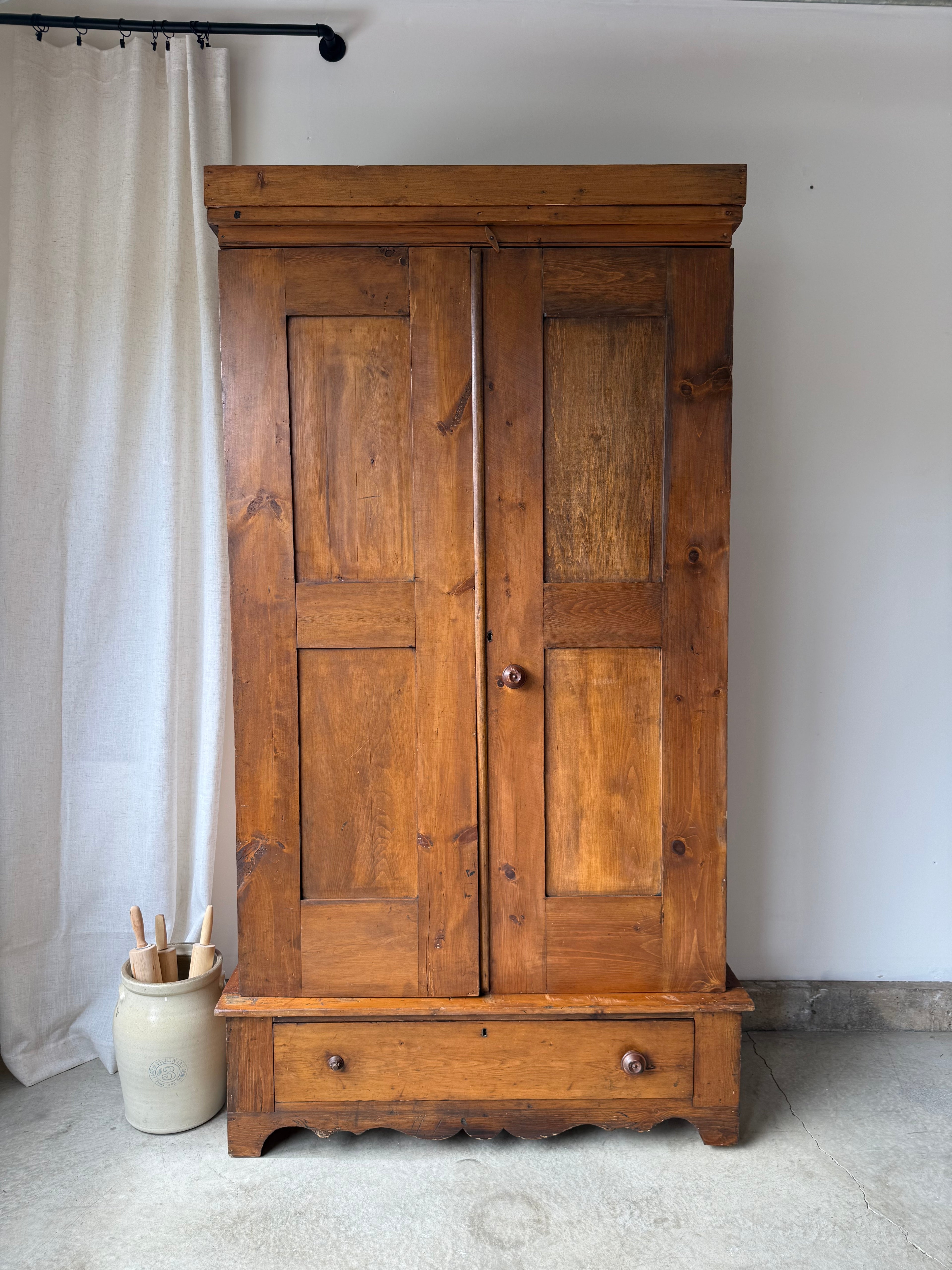 Primitive European Pine Cabinet