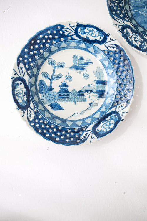 Blue & White Transferware Ironstone Plate