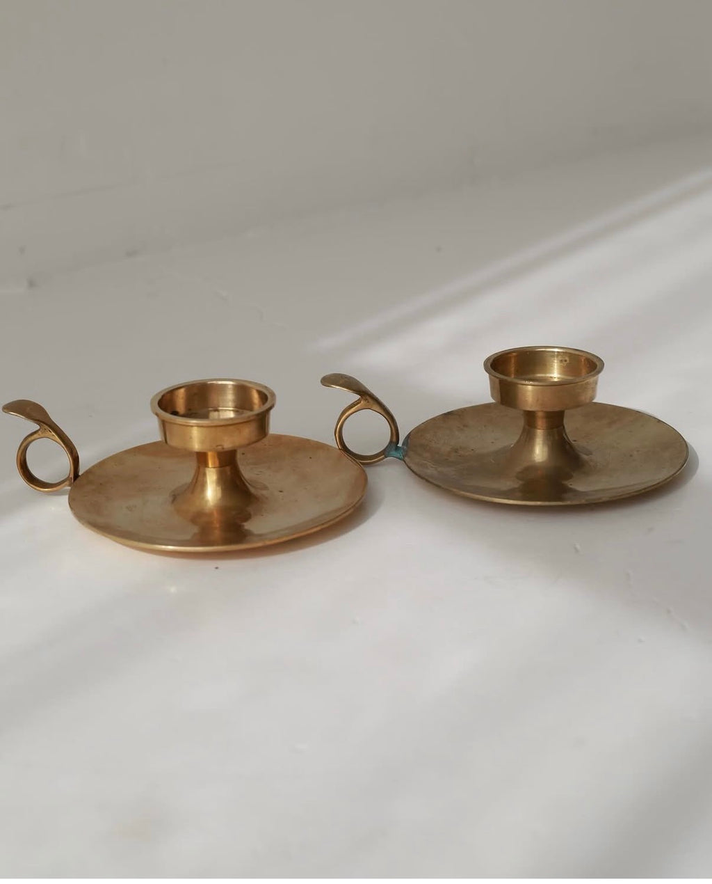 Solid Brass Chamberstick Candle Holders