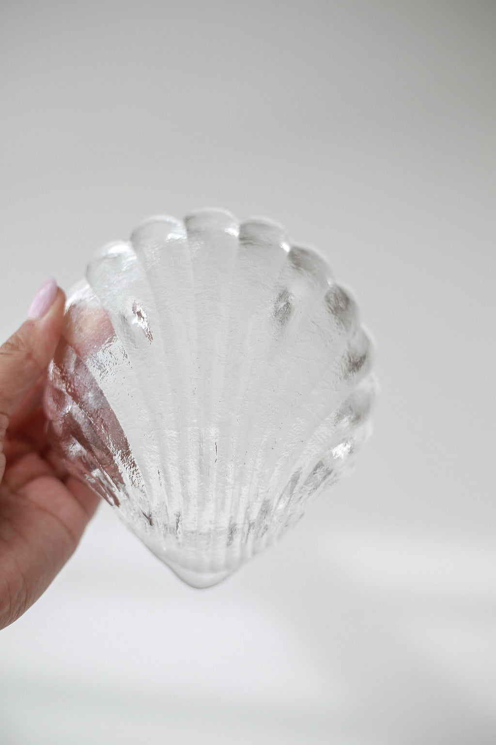 Vintage Glass Shell Dish | Scallop Catchall